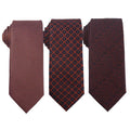 Brand Quality Men's Modern Fine Stripe Floral 7.5 cm Polyester Embroidered Formal Business Suit Necktie
