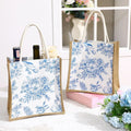 Custom Logo Sublimation Printed Eco-Friendly Jute Gift Bags Handles Shoulder Closure 10-15KG Capacity Bridesmaid Wedding