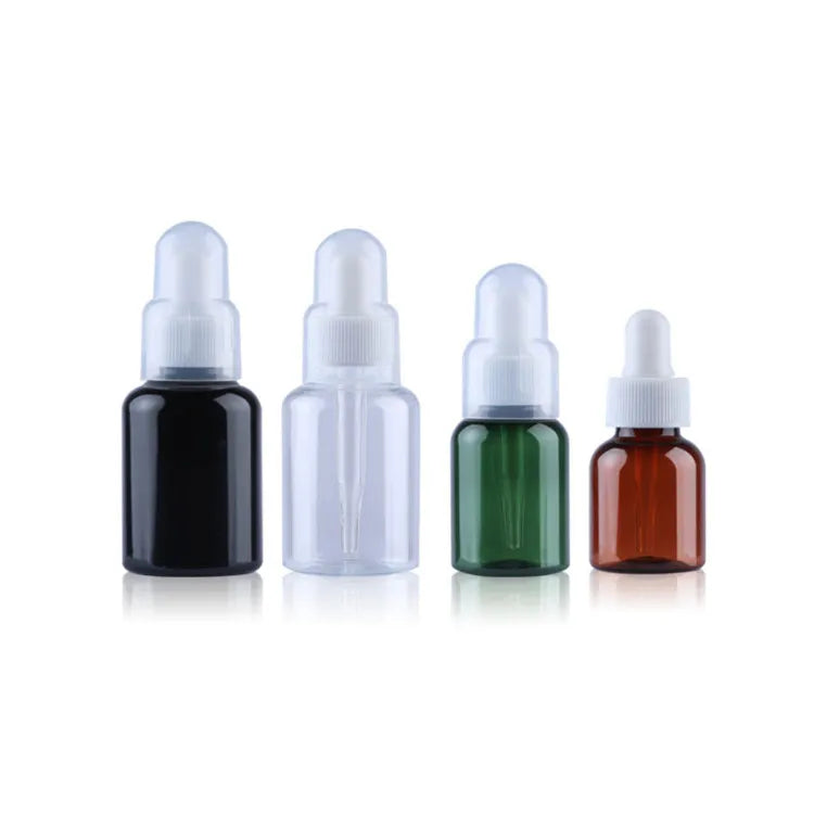 Colorful PET 25ml 35ml 50ml Silk Screen Printed Drop-On Top Bottles for Serum Essential Oils Nail Polish False Eyelashes