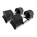 Custom Logo 32kg/60LBS Set Black Steel Metal Adjustable Dumbbell 32kg Workout Gym Fitness Equipment Home Durable Free Weights
