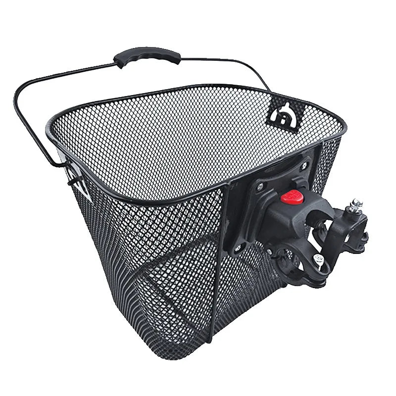 Quick Disassembly & Installation of Bicycle Mesh Basket with Portable Front Bike Basket