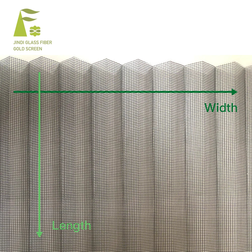 JINDI Modern Design Fire-Resistant Folding Screens Net Polyester Window Screen Mesh Pleated with Hotel Application