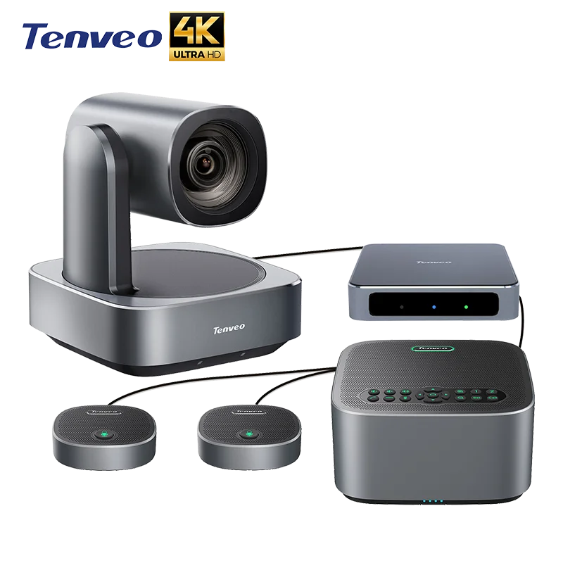 Hot Tenveo VA612 Group 4K 12X Optical Zoom PTZ Camera M6B Audio Conference Speakerphone Video Conference Camera System