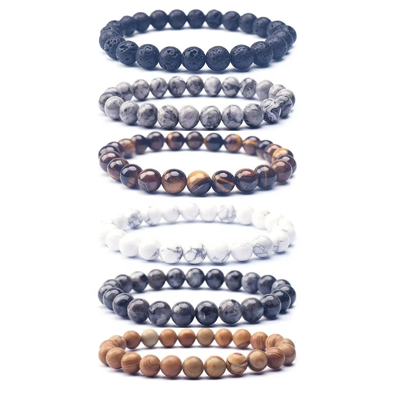 Custom 8mm Magnet Charm Beads Bracelet Stone Fashion Geometric Women Jewelry Pulsera Mujeres 8 Mm Crystal Rhinestone CB0216-1