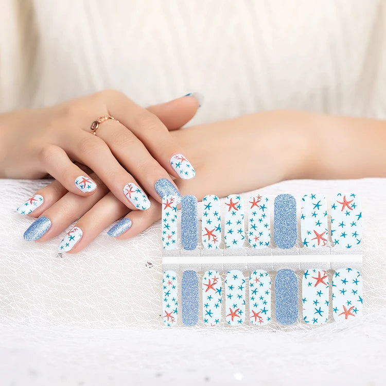 Huizi Chinese New Year French Japanese Style 3D Nail Wraps & Polish Stickers for Nail Salon Manicure with Customizable Colors MegaBDM