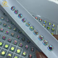 Moissanite Loose Stones VVS Round Brilliant Cut Champagne Pink Yellow Red Blue Purple Grey Black Green Color Loose Moissanite