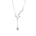 925 Silver Star Zircon Trendy Ladies Necklace 18K Gold Cute Religious Cross Pattern Wedding Engagement Party Classic Chain Style
