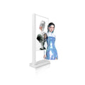 RAYBO Latest 55" Inch HD AID Digital Human Touch Screen Transparent OLED Display Totem High-end Retail Interactive Exhibition
