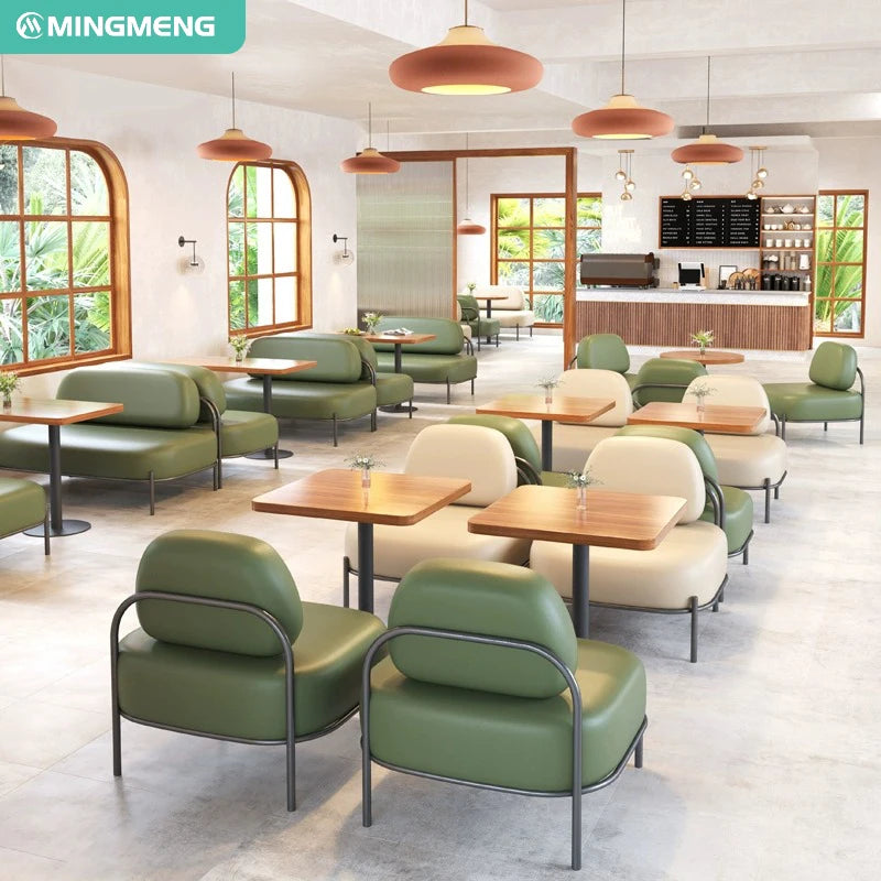Hotel Canteen Restaurant Dining Chair Coffee Shop Booth Set Cadeiras Jantar Modern Tables and Chairs for Restaurant