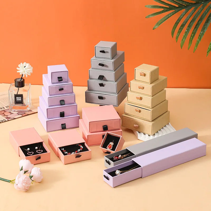 A1  Pull-Out Spot Drawer Jewelry Box Ring Necklace Earring Pendant Packaging Box Bracelet Storage Box Jewelry Package
