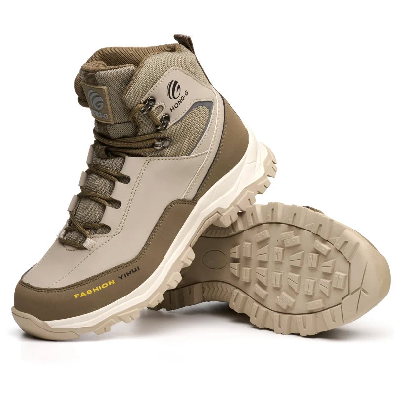 Diansen G178 Flying-woven Rubber Sole Mid-cut Steel Toe Oil Resistant Acid Alkali Resistant Spark Resistant Winter Fashionable