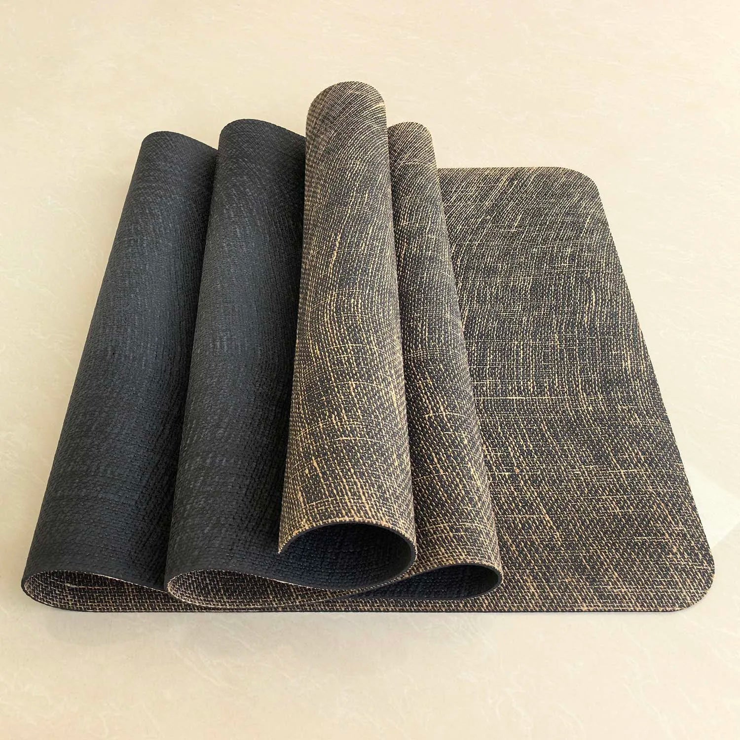 Jute Natural Rubber Yoga Mat Super Grip Mat Premium Non-Slip Yoga Mat Sustainable Jute Natural Rubber Ethical Eco Yoga Exercise