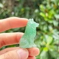 Wholesale Mix Materials crystal wolf rose quartz calcite green aventrine animals hand made carvings for home decoration