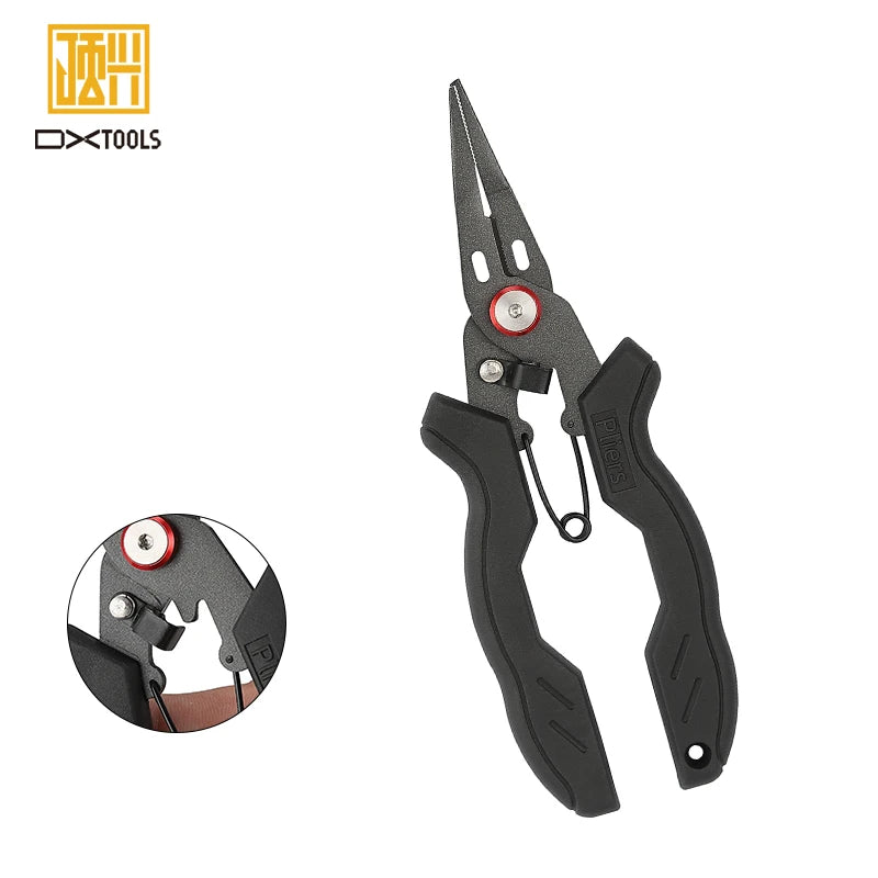 Multi-function Stainless Steel Fishing Pliers Saltwater Split Ring Pliers Fish Hook Remover Fishing Line Cutters Fishing
