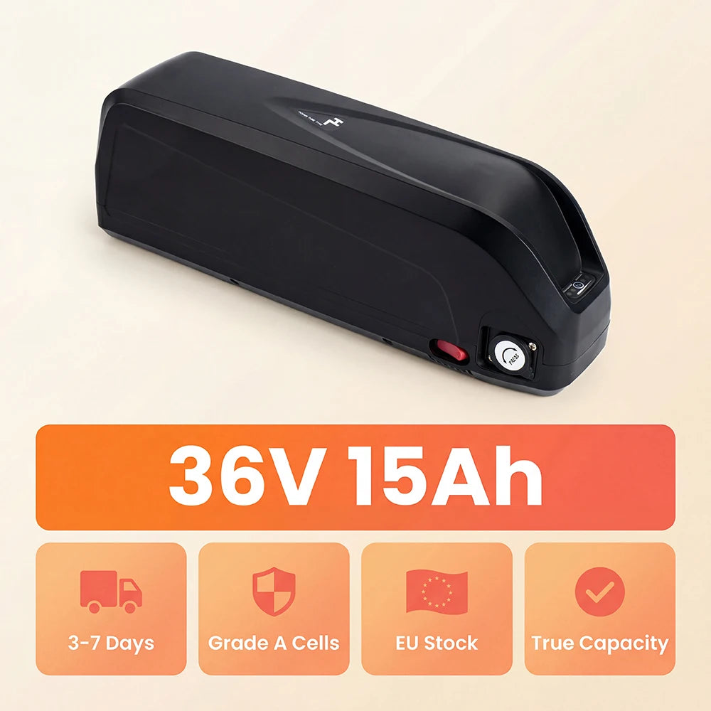36V 15Ah Ebike Battery German Stock 2600mAh 10s6p Lithium Pack with 25A BMS 2A XT60 for City Fat Tire Mountain Bike
