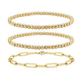 Fashion Handmade Bead Bracelet with Elastic Rope Gold Silver Pearl Stainless Steel Popular for Gifts Wholesale