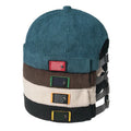 Vintage Brimless Cap Rolled Cuff Skull Fashion Caps for Women and Men  Corduroy  Harbour Docker Hat