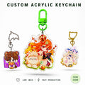 Custom Logo UV Printed Clear Acrylic Keychain Make Your Own Holographic Anime Cartoon Charms