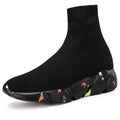 Popular Custom logo Paris High Top Elastic Shoes Men Thick Heels Sports and Leisure Sports Boots