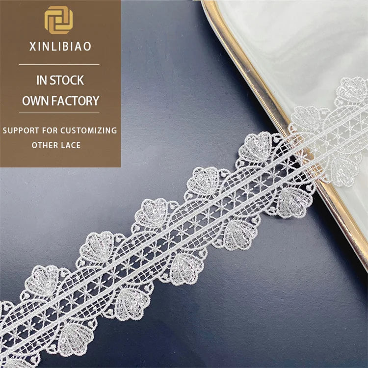 Bead Lace High-quality Exquisite Polyester Fine Thread Embroidery Double-sided Barcode Versatile Embroidery Small Lace