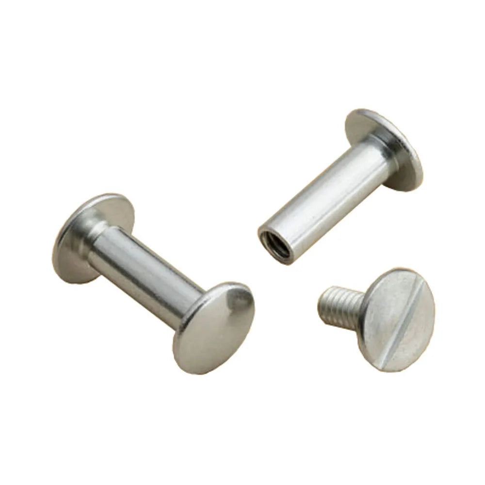 Custom Aluminum Copper Book Blinding Posts 10Mm Length 2Mm Binding Post Screw