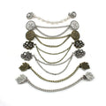 Antique Sweater Shawl Clip Chain Tassel Chain Brooch Collar Pins Holders Decorations Cardigan Clip