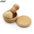 JDK Hot Wood Shaving Brush Wood Shaving Soap Bowl Beard Barber Tools Mug