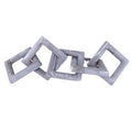 Rustic White Washed square Black Wooden 2 Chain 5 Link Decor Wood Chain Link Decor Photo Props Wooden Chain for Decor