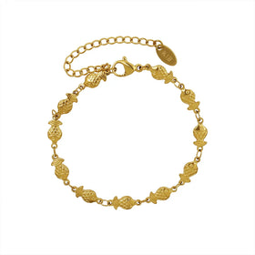 Wholesale Lovely Animal Adjustable Bracelet for Women 18k Gold Plated 316L Stainless Steel Nickel-Free Lead-Free Hip Hop Style
