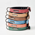 New Outdoor Walking Personalized Cheap Microfiber Leather Dog Collar Engrave