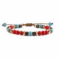 Welwish Ins Style 6mm Natural Stone Bead Adjustable Stretch Handmade Bead Bracelet for Best Friend