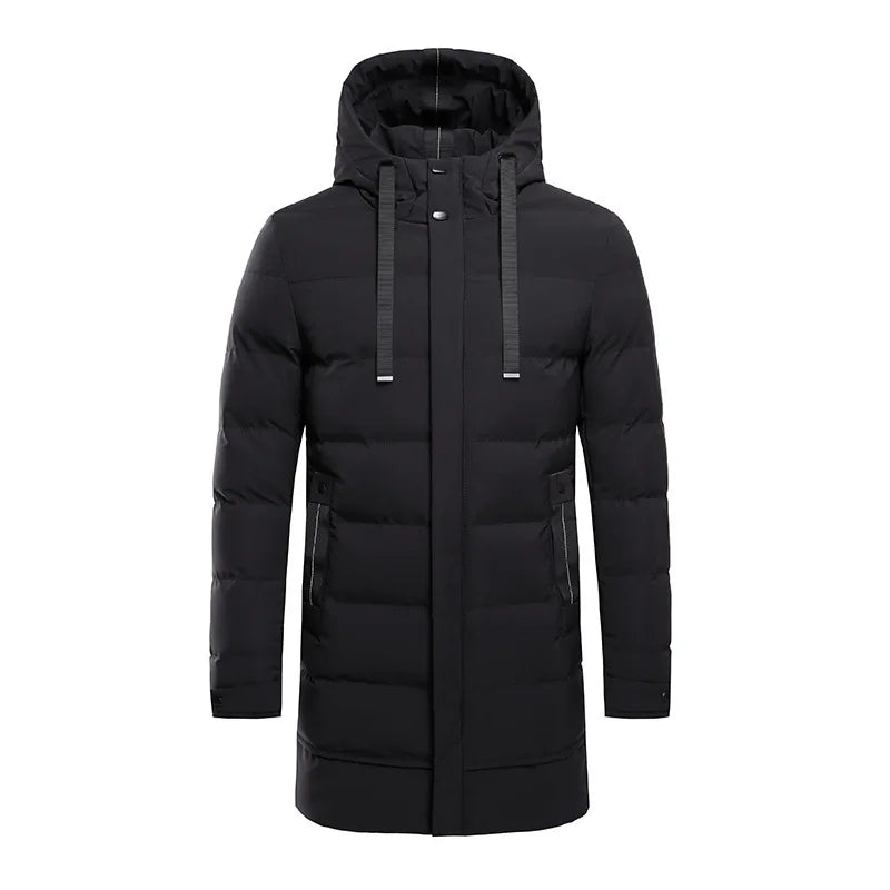 Wholesale Outdoor Warm Utility Bubble Coat Clothes Custom Winter Hoodie Long Puffer Jacket for Men