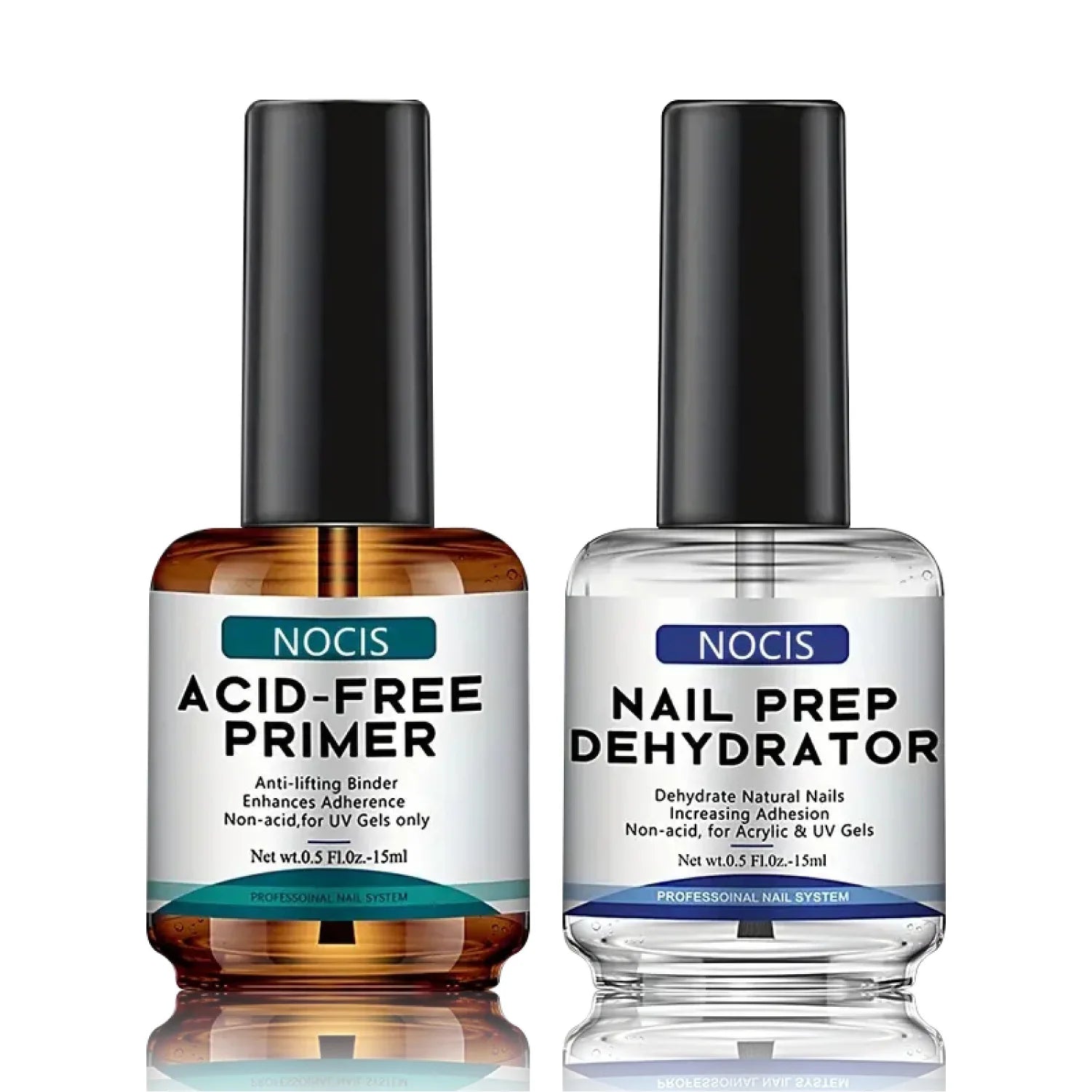 2 PCS/Set  Nail Prep Dehydrator and ACID-FREE Primer Acrylic UV Gel Base Coat Primer Air Dry Nail Art Primer