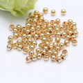 14K Golden Spacer Bead Loose Round Beads DIY Jewelry Separate Beads Wholesale