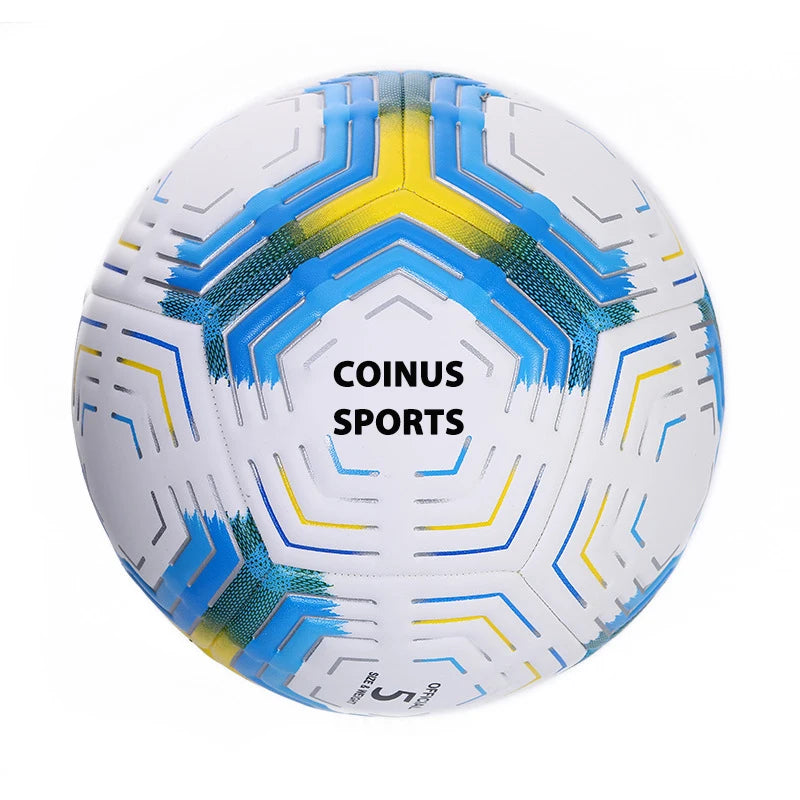 Tpu Pu Professional Football Training Bule and pink Soccer Balls Size 5 4 3 Custom Logo Machine Stitched Soccer Ball