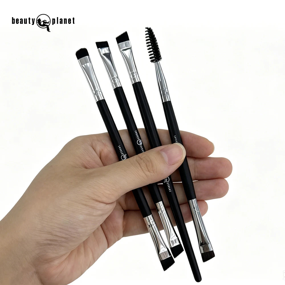 Beauty Planet Single Angled Eyebrow Brush Custom Logo Double Ended Ultra Thin Flat Eyelash Separator Eyeliner Eyebrow Brush