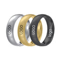 ShuoyeW 4/6/8MM Stainless Steel Ring Silver Black Gold Plate Spherical custom logo Basic Stainless Steel ring Finger Ring 421