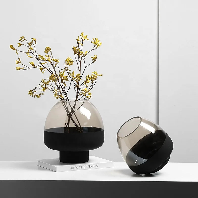 Home Decoration Accessories Flower Vase Interior Modern Simple Art Decorative Glass Vase