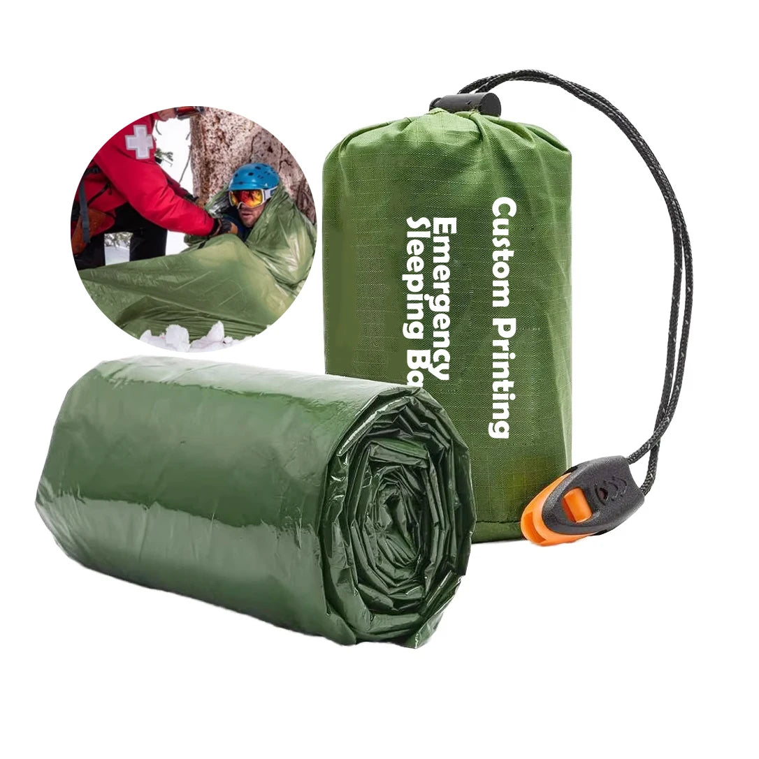 Adult Size Comfortable Summer Sleeping Bag Mummy Style with Emergency Whistle Envelope for Outdoor Adventures and Camping