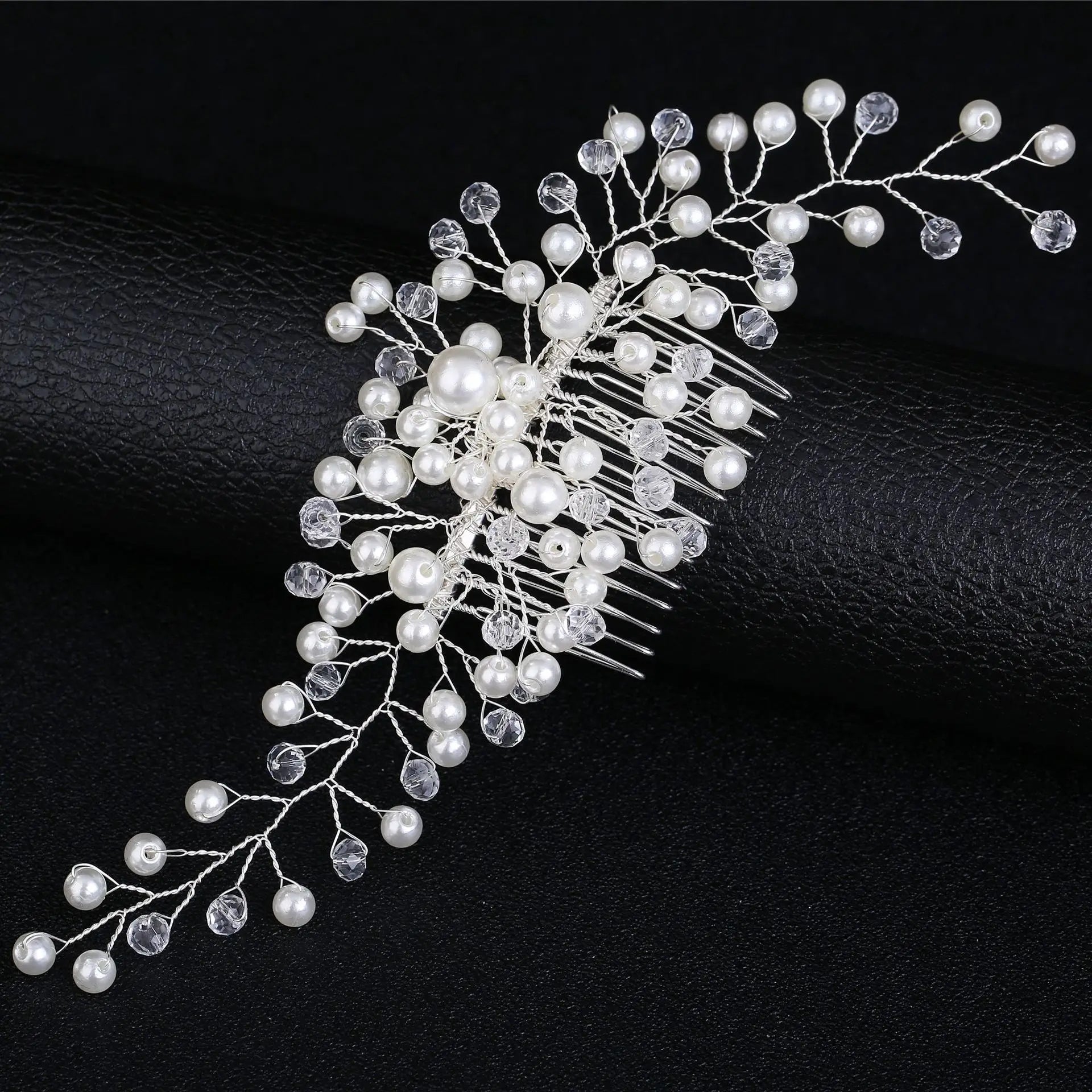 Handcrafted Pearl Hair Comb for Brides and Women Wedding Accessories Hair Ornaments Clips for Girls