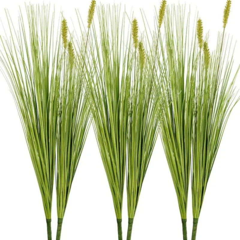 Artificial Plants Tall Onion Grass Plant Plastic Grass Greenery Shrubs Bushes for Garden Porch Window Box Shop Office Home Decor