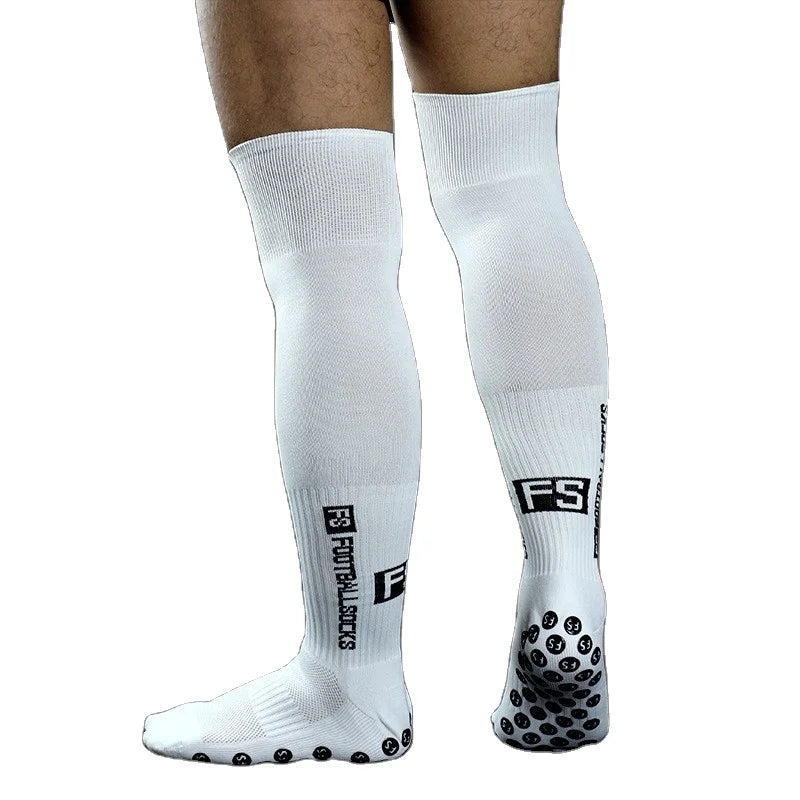 Men's Soccer Socks Anti Slip Long Grip Socks Non Slip Grip Pads for Football Basketball Sports Grip Socks