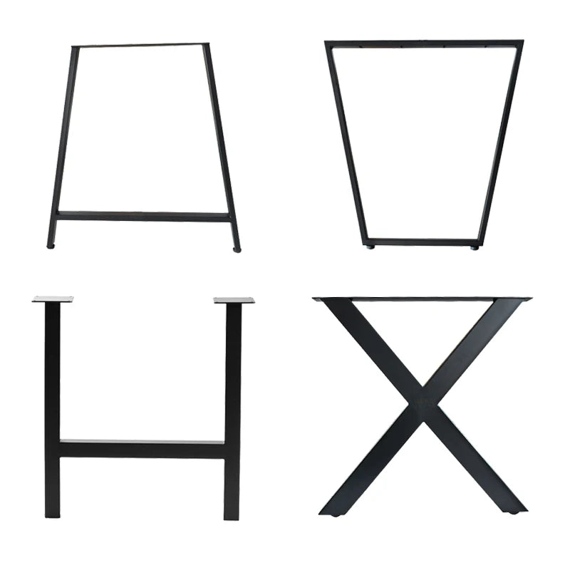 WEKIS New Dining Table Leg Rustic Square Tube Cast Iron Industrial Black Table Legs Metal Furniture DIY Steel Table Legs