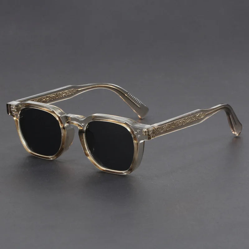 Fashion Square Sun Protection Sunglasses Advanced Design Thick Wide Unisex Sunglasses Luxury Optical Glasses