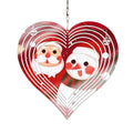 10 Inch 3D Heart Sublimation Wind Spinners Double Sided Blank White Aluminum Wind Spinner