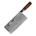 Top Rated 8.4 Inch Best Damascus Chef Knife Laser Pattern Kitchen Knife With Pakka Wood Handle