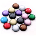 40pcs 12mm Mix AB Colors Style Flat Back Resin Cabochons Cameo Base Cabochons DIY Jewelry Findings