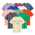 Embroidery t Shirt Custom logo 180 Gsm 100% Cotton Business Advertising Promotional Work Shirts Customized Cropped t Shirt Men