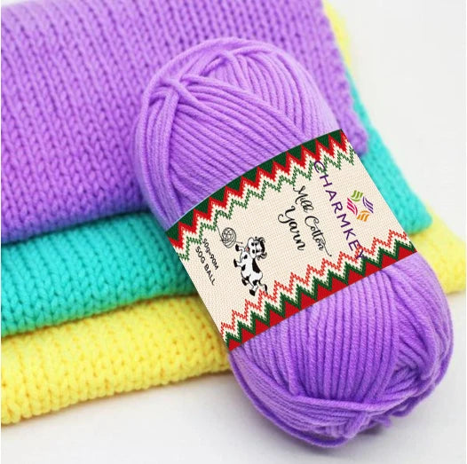 Charmkey Wholesale Acrylic Yarn Multiple Colors 5ply Milk Cotton Yarn for Crochet and Knitting