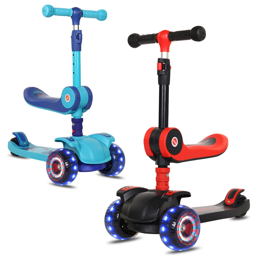 Wholesale Scooter for Children Lean to Steer Kids Scooter  3 Wheels PU Light-Up Toddlers Girls Boys Scooter for Kids Ages 2-8